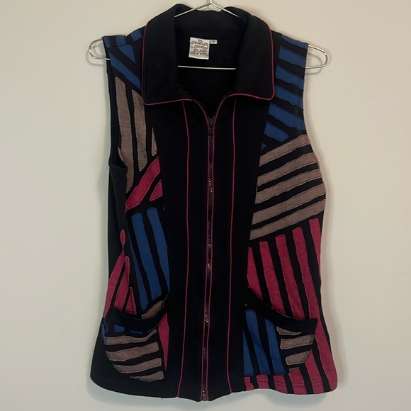 Parsley and Sage Collared Full Zip Vest - Picture 1 of 5